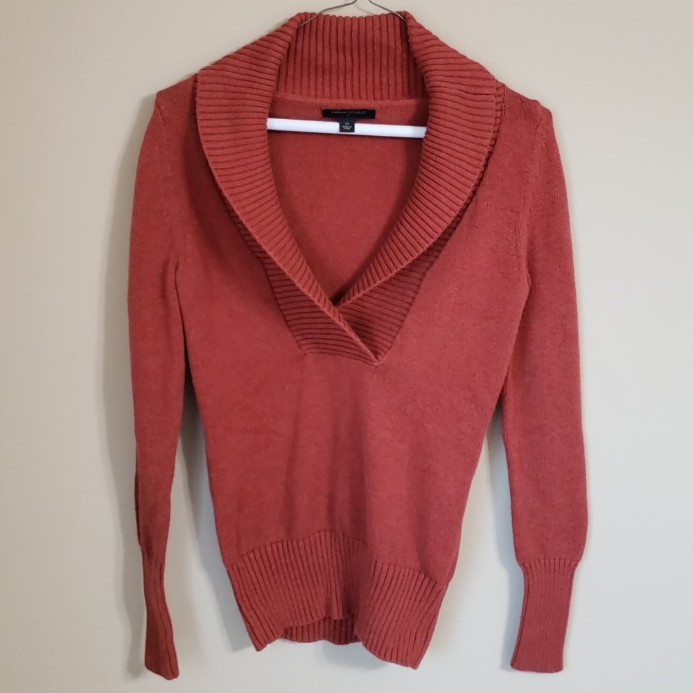 Banana Republic sweater, with collar XS, orange